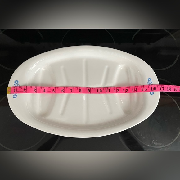 Corning Ware Blue Cornflower Meat Platter 16” - Picture 6 of 10